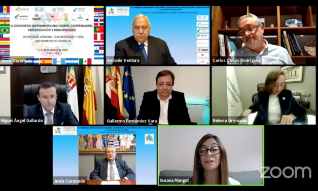 Fernández Vara y Rebeca Grynspan clausuran el VI Congreso Iberoamericano sobre Cooperación, Investigación y Discapacidad: Derechos, Género, Discapacidad y ODS.